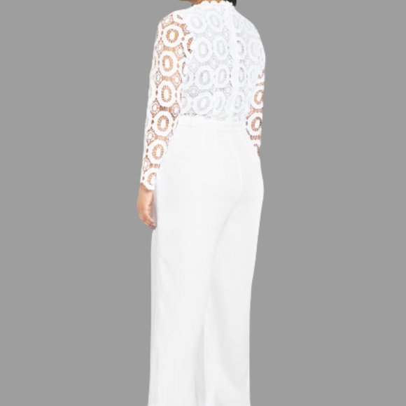 Eloquii Lace Wide Leg Jumpsuit - Picture 2 of 3